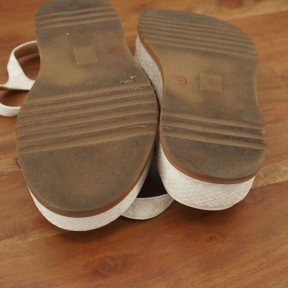 Naturalizer Womens Zane Platform Ankle Strap Sandals Size 8 M White Snake Print - Picture 9 of 9